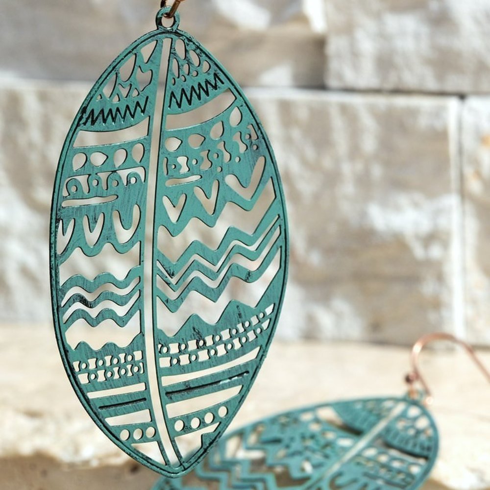 Metal Leaf Earrings